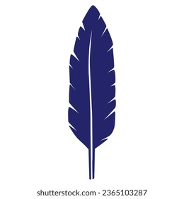 Detailed majestic feather. Eps 10. Vector illustration.