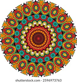 Detailed Mandala Design Featuring floral Layers