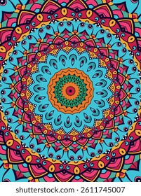 Detailed Mandala Pattern with Vibrant Colors
