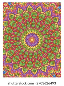 Detailed Mandala Pattern with Vibrant Colors
