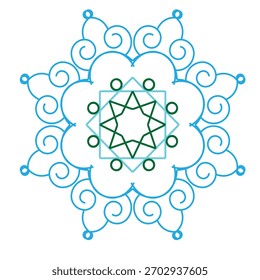 Vector de mandala detallado, perfecto para colorear, proyectos de diseño y obras de arte digitales