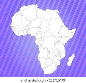 Detailed map of Africa with background