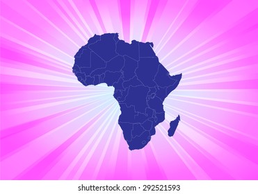 Detailed Map of Africa - Beaming Background