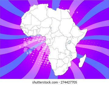 Detailed Map of Africa with Captivating Background - Vectors