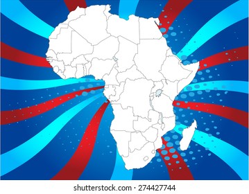 Detailed Map of Africa with Captivating Background - Vectors