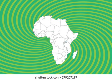 Detailed Map of Africa with Captivating Background - Vectors