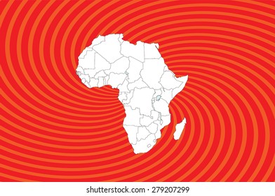Detailed Map of Africa with Captivating Background - Vectors