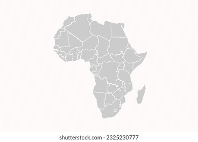 Detailed Map of Africa With Countries, can be used for business designs, presentation designs or any suitable designs.