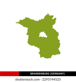 Detailed Map of Brandenburg - State of Germany Vector Illustration Design Template