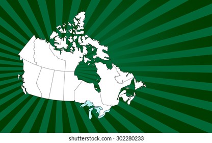 Detailed map of CANADA with separable borders in vector art. (Sizable to any dimension) - You got ALL the provinces in one file