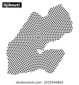Detailed map of Djibouti showcasing its unique topographical features, highlighting the nation’s geography.
