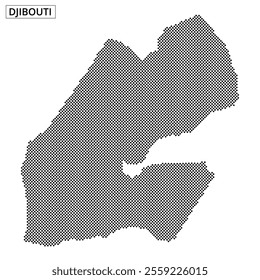 Detailed map of Djibouti showcasing its unique topographical features, highlighting the nation’s geography.