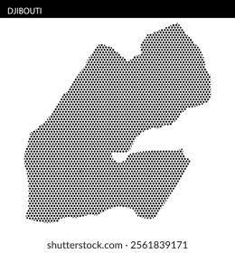 Detailed map of Djibouti showcasing its unique topographical features, highlighting the nation’s geography.