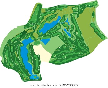 Detailed map of DLF Golf course