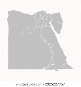 Detailed Map of Egypt With States and Cities