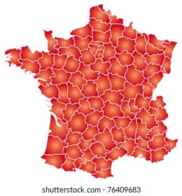 detailed map of france