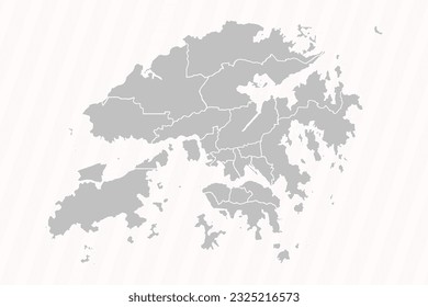 Detailed Map of Hong Kong With States and Cities