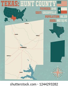 Detailed Map Hunt County Texas - Detailed Map Hunt County Texas 260nw 1244293282