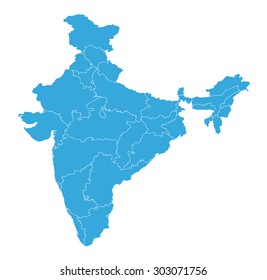 Detailed map of India 