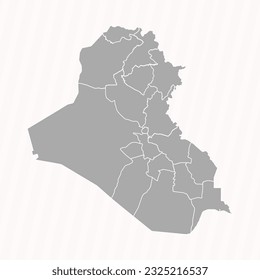 Detailed Map of Iraq With States and Cities