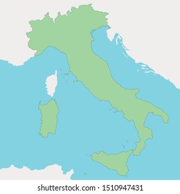 The detailed map of the Italy