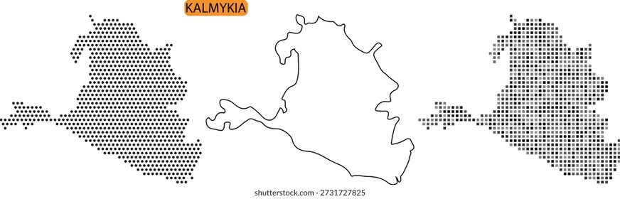 Detailkarte von Kasachstan mit verschiedenen visuellen Stilen und Mustern