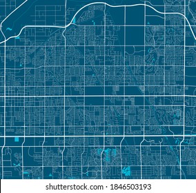 Detailed map of Mesa city administrative area. Royalty free vector illustration. Cityscape panorama. Decorative graphic tourist map of Mesa territory.