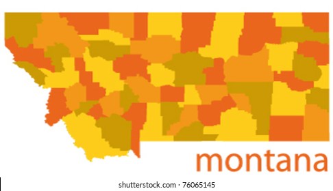 detailed map of montana state,usa