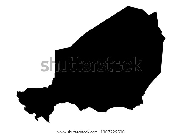 Detailed Map Niger Isolated On White Stock Vector (Royalty Free ...