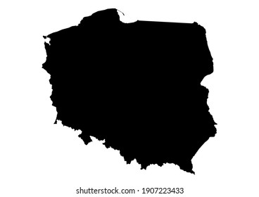 Detailed Map Poland Isolated On White Stock Vector (Royalty Free ...