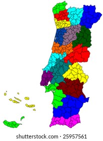 detailed map of portugal