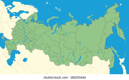 Detailed map of Russia