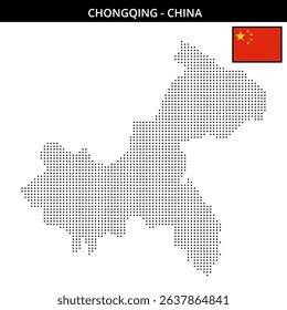 Detailed map showing the outline of Chongqing