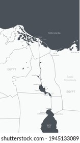 Detailed map of Suez Canal in Egypt.
Suez map of vector.