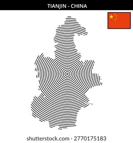 Detailed map of Tianjin highlighting its unique features