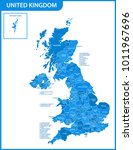 The detailed map of the United Kingdom with regions or states and cities, capitals. Actual current relevant UK, Great Britain administrative devision.