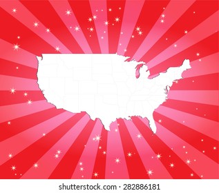 Detailed Map of The United States of America with Captivating Background Included