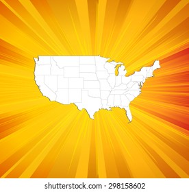 Detailed Map of The United States of America