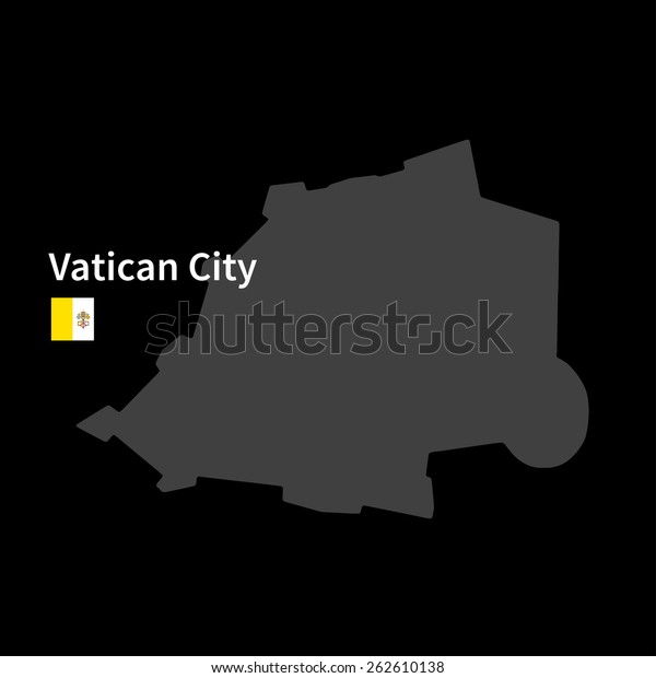 Detailed Map Vatican City Flag On Stock Vector (Royalty Free) 262610138 ...