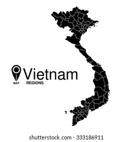 Map Of Vietnam Svg   Detailed Map Vietnam 260nw 333186911 