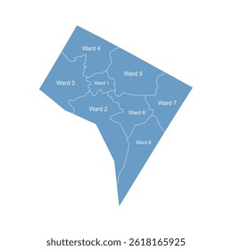 Detailed map of Washington DC wards
