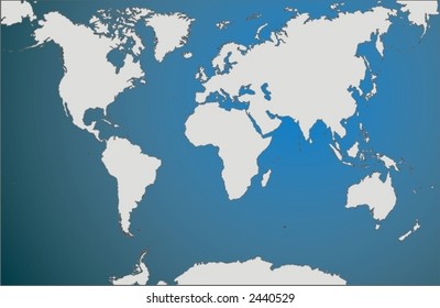 Detailed Map World Stock Vector (Royalty Free) 2440529 | Shutterstock