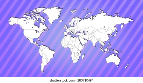 Detailed map of the world with background 