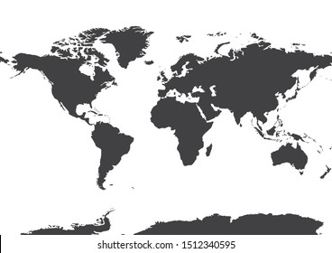 
detailed map of the world with continents. vector illustration