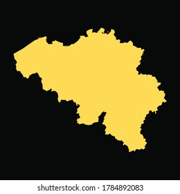 Detailed maps of Belgium with isolated black background