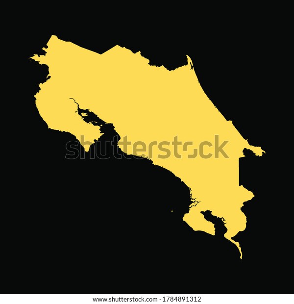 Detailed Maps Costa Rica Isolated Black Stock Vector Royalty Free 1784891312 Shutterstock 4682