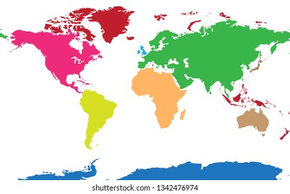 Maps Earths World Map Vector Illustration Stock Vector (Royalty Free ...