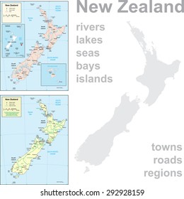 Detailed maps of New Zealand.