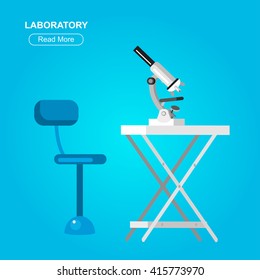 detailed microscope, Biotechnology icons concept, composition of genetic engineering, nanotechnology and genetic modification