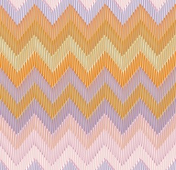 Detailed Modern Zigzag Modern Boho Style Seamless Trendy Pattern Chic Colors Soft Look Perfect For Allover Fabric Print Orange Lilac Pink Tones